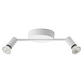 KRUSNATE Ceiling spotlight with 2 spots, white