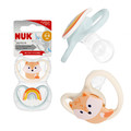 NUK Soother Pacifier Space 0-6m, cat/hedgehog