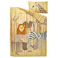 SANDLÖPARE Duvet cover and pillowcase, yellow/savannah, 150x200/50x60 cm