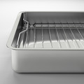 KONCIS Roasting tin with grill rack, stainless steel, 40x32 cm