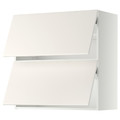 METOD Wall cabinet horizontal w 2 doors, white/Veddinge white, 80x80 cm