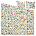 STRANDLUMMER Duvet cover and 2 pillowcases, multicolour/floral pattern, 200x200/50x60 cm
