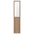 OXBERG Panel/glass door, oak effect, 40x192 cm
