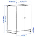 JOSTEIN Shelving unit with doors, in/outdoor/white, 81x44x90 cm