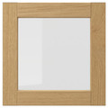 FORSBACKA Glass door, oak, 40x40 cm