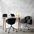 Chair with Castors Roundy, black