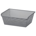 KOMPLEMENT Mesh basket, dark grey, 50x35 cm