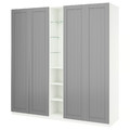PAX / GULLABERG Wardrobe combination, grey grey/white, 235x60x236 cm