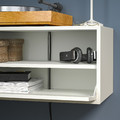 EKET Media storage combination, white/brown walnut effect, 175x35x35 cm