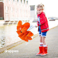 Druppies Rainboots Wellies for Kids Fashion Boot Size 23, orange