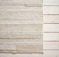 BRÖNDEN Rug, low pile, handmade beige, 170x240 cm