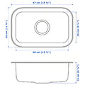 BOHOLMEN Inset sink, 1 bowl