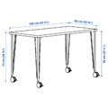 LAGKAPTEN / KRILLE Desk, black-brown/white, 120x60 cm