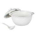 Soup Vase, Spoon & 6 Bowls