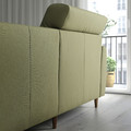 SLATORP 3-seat sofa with chaise longue, Vissle yellow-green