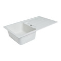 Cooke&Lewis Granite Kitchen Sink Arber 1 Bowl with Drainer, white