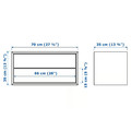 EKET Cabinet with 2 drawers, white, 70x35x35 cm