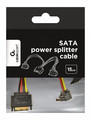 Gembird SATA Power Splitter Cable with Angled Output Connectors, 0.15m