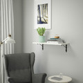 BERGSHULT / KROKSHULT Wall shelf, white, anthracite, 80x30 cm