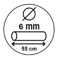 Anti-theft Bike Cable 6 x 550 mm 1pc, assorted colours