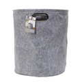 Felt Boxes Set of 2pcs, round, grey