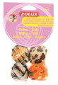 Zolux Cat Toy Plush Balls 4pcs, assorted colours