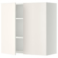 METOD Wall cabinet with shelves/2 doors, white/Veddinge white, 80x80 cm