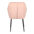Upholstered Chair Emilia Velvet, dusty rose/black
