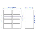HAVSTA Glass-door cabinet, 121x35x123 cm