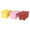 GLIS Box with lid, red pink/yellow, 17x10 cm