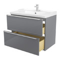 Wall-mounted Basin Cabinet GoodHome Imandra 80cm, grey