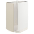 METOD Base cab f sink/waste sorting, white/Havstorp beige, 40x60 cm