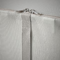 HEMMAFIXARE Storage case, fabric striped/white/grey, 69x51x19 cm