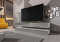 TV Bench with Shelf FLY, white/high-gloss grey