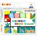 Starpak Sidewalk Chalk 6 Colours Safari