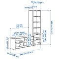 BRIMNES TV storage combination, white, 180x41x190 cm