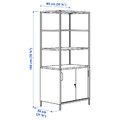 TROTTEN Cabinet with sliding doors, anthracite, 80x55x180 cm