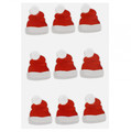 Decorative Santa Hat Stickers, 9 pcs