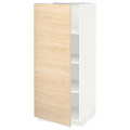 METOD High cabinet with shelves, white/Askersund light ash effect, 60x60x140 cm