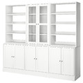 HAVSTA Storage combination w glass doors, white, 243x47x212 cm