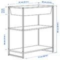 JOSTEIN Shelving unit with container, in/outdoor/metal white, 81x40x90 cm