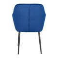 Upholstered Chair Emilia Velvet, 1pc, deep blue/black