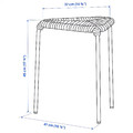 JUTEBODA Stool, natural/white