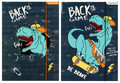 Document File Folder with Elastic Band A4 1pc Skate Dino, assorted patterns