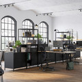 TROTTEN Cabinet with sliding doors, anthracite, 80x55x180 cm