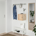 VÄLJARE Cabinet with door, pine/woven poplar, 35x35x35 cm