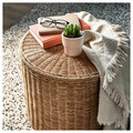TOLKNING Pouffe with storage, handmade rattan