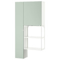 ENHET Storage combination, white/pale grey-green, 90x32x180 cm