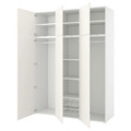PLATSA Wardrobe w 6 doors, white/Fonnes white, 180x57x241 cm
