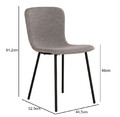 Dining Chair Halden, grey/black